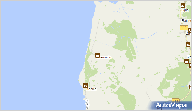 mapa Czarnocin gmina Stepnica, Czarnocin gmina Stepnica na mapie Targeo