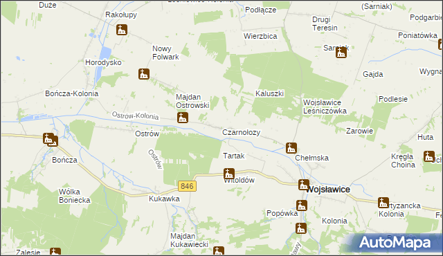 mapa Czarnołozy, Czarnołozy na mapie Targeo