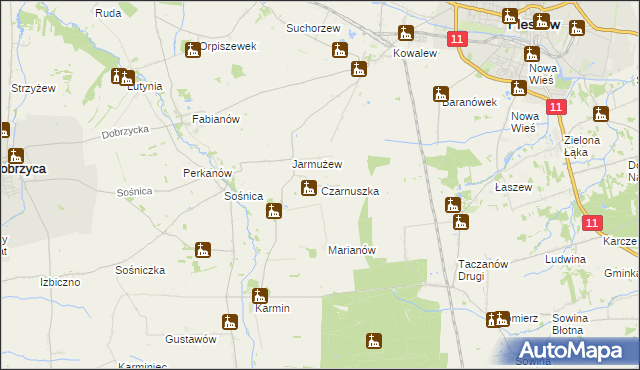 mapa Czarnuszka, Czarnuszka na mapie Targeo