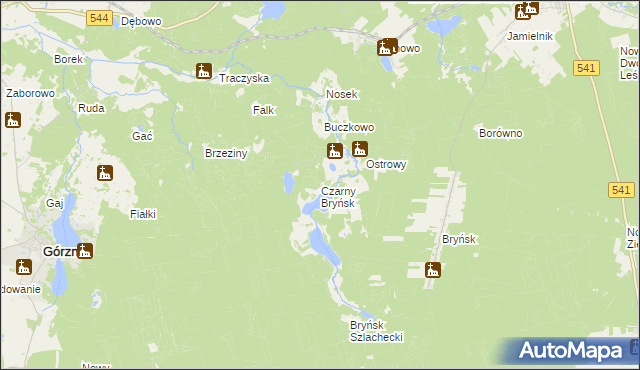 mapa Czarny Bryńsk, Czarny Bryńsk na mapie Targeo