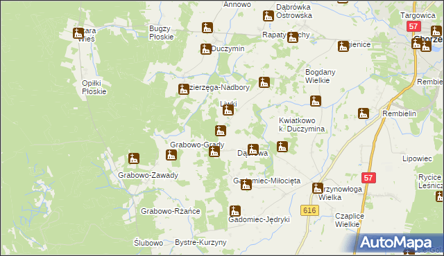mapa Czarzaste Małe, Czarzaste Małe na mapie Targeo