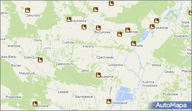 mapa Czechowiec, Czechowiec na mapie Targeo