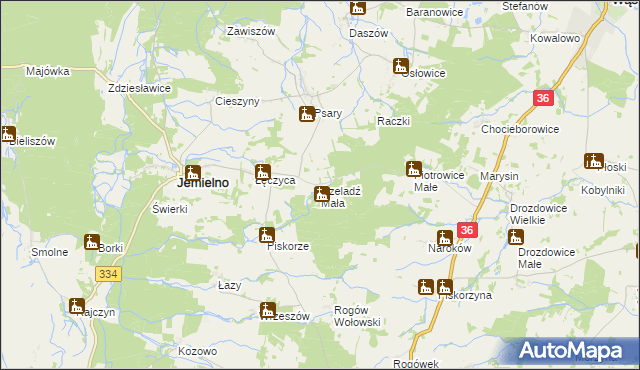 mapa Czeladź Mała, Czeladź Mała na mapie Targeo