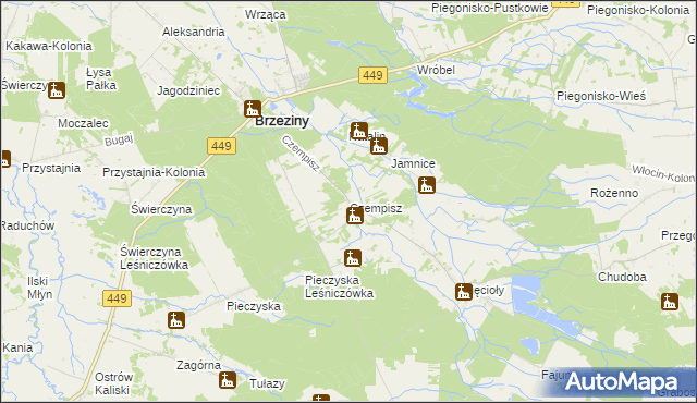 mapa Czempisz, Czempisz na mapie Targeo