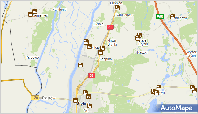 mapa Czepino, Czepino na mapie Targeo