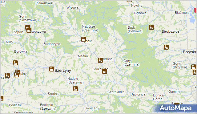 mapa Czermna, Czermna na mapie Targeo