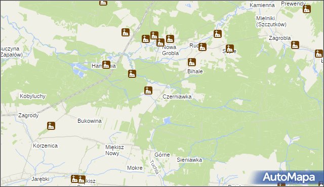 mapa Czerniawka, Czerniawka na mapie Targeo