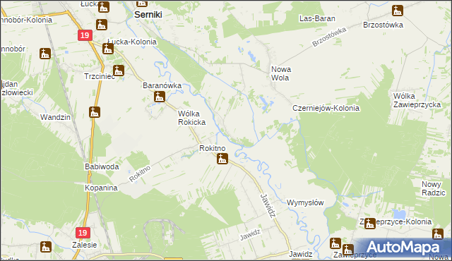 mapa Czerniejów gmina Serniki, Czerniejów gmina Serniki na mapie Targeo