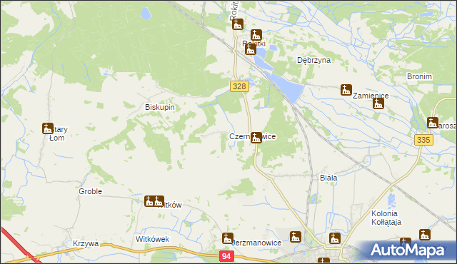 mapa Czernikowice, Czernikowice na mapie Targeo