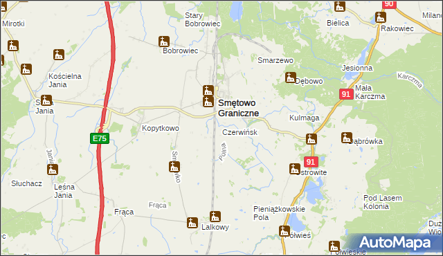 mapa Czerwińsk, Czerwińsk na mapie Targeo