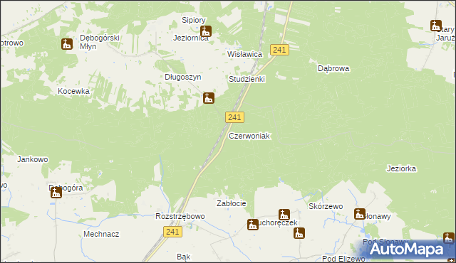 mapa Czerwoniak, Czerwoniak na mapie Targeo