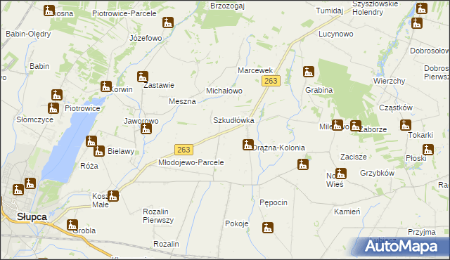 mapa Czesławowo, Czesławowo na mapie Targeo