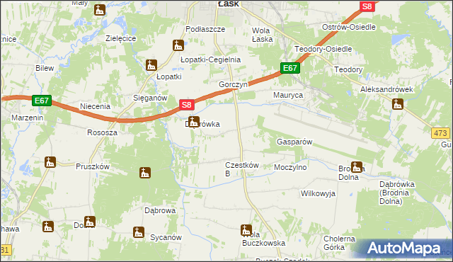 mapa Czestków A, Czestków A na mapie Targeo