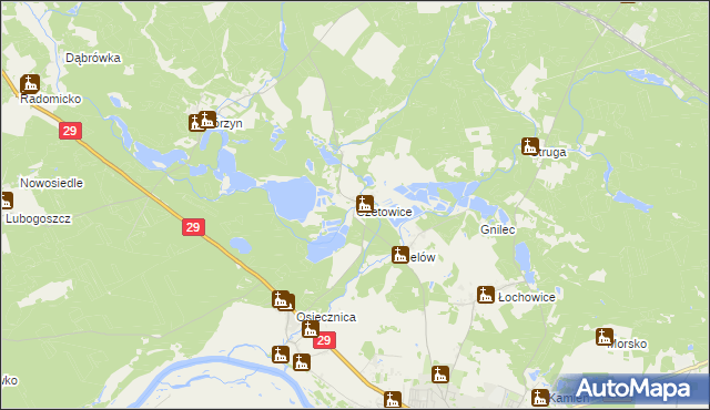 mapa Czetowice, Czetowice na mapie Targeo