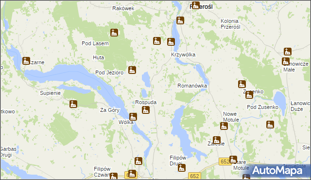 mapa Czostków gmina Filipów, Czostków gmina Filipów na mapie Targeo