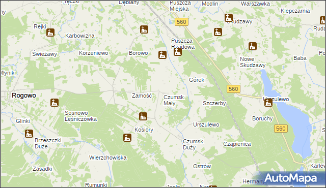 mapa Czumsk Mały, Czumsk Mały na mapie Targeo