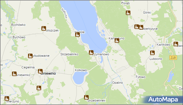 mapa Czymanowo, Czymanowo na mapie Targeo