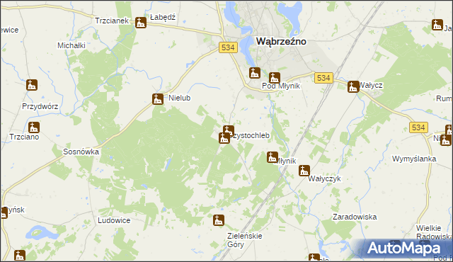 mapa Czystochleb, Czystochleb na mapie Targeo