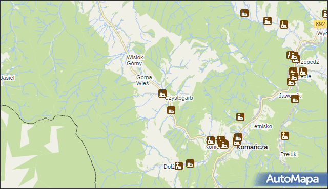 mapa Czystogarb, Czystogarb na mapie Targeo