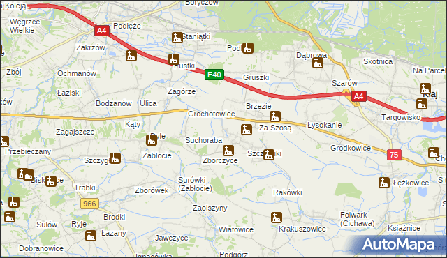 mapa Czyżów gmina Gdów, Czyżów gmina Gdów na mapie Targeo