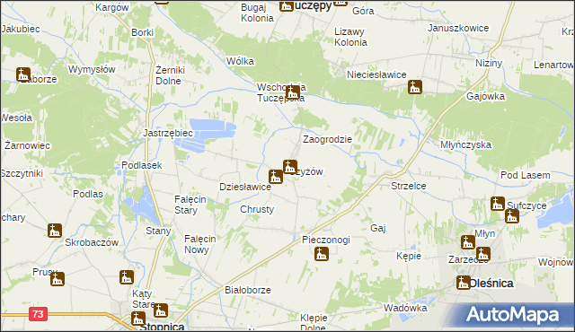 mapa Czyżów gmina Stopnica, Czyżów gmina Stopnica na mapie Targeo