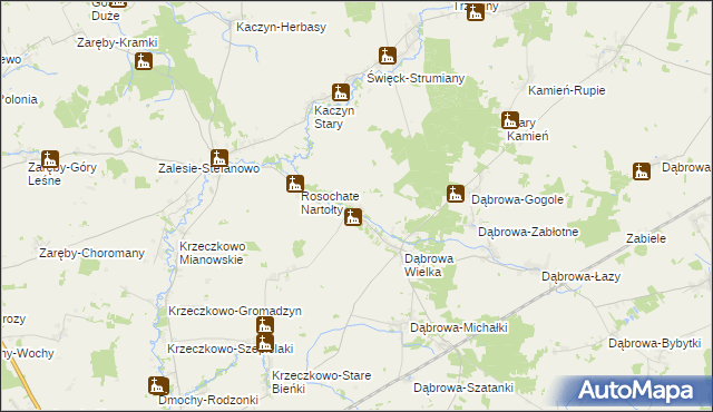 mapa Dąbrowa-Cherubiny, Dąbrowa-Cherubiny na mapie Targeo