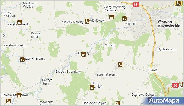 mapa Dąbrowa-Dzięciel, Dąbrowa-Dzięciel na mapie Targeo