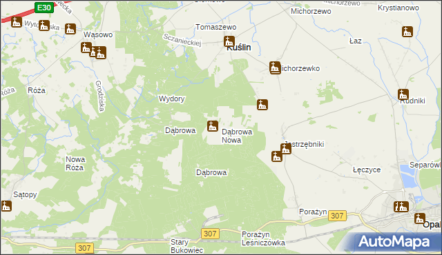 mapa Dąbrowa Nowa, Dąbrowa Nowa na mapie Targeo