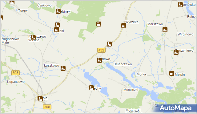 mapa Dalewo gmina Śrem, Dalewo gmina Śrem na mapie Targeo