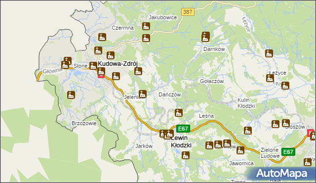 mapa Dańczów, Dańczów na mapie Targeo