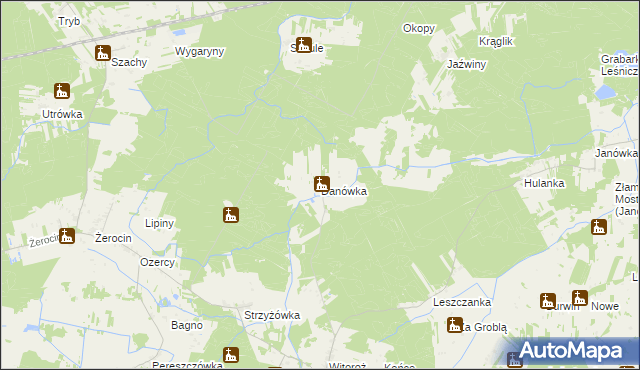 mapa Danówka, Danówka na mapie Targeo