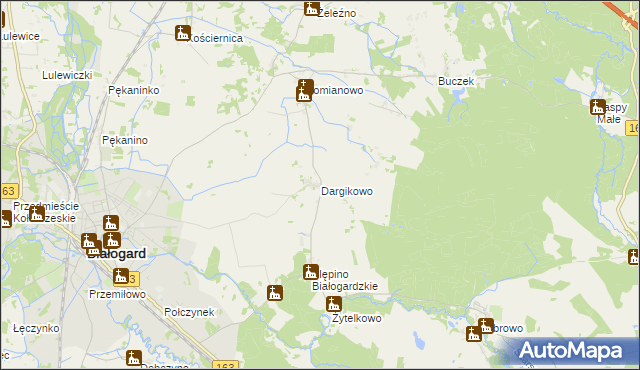 mapa Dargikowo, Dargikowo na mapie Targeo