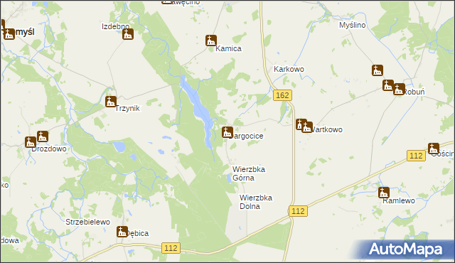 mapa Dargocice, Dargocice na mapie Targeo