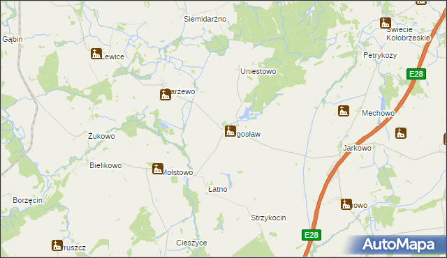 mapa Dargosław, Dargosław na mapie Targeo