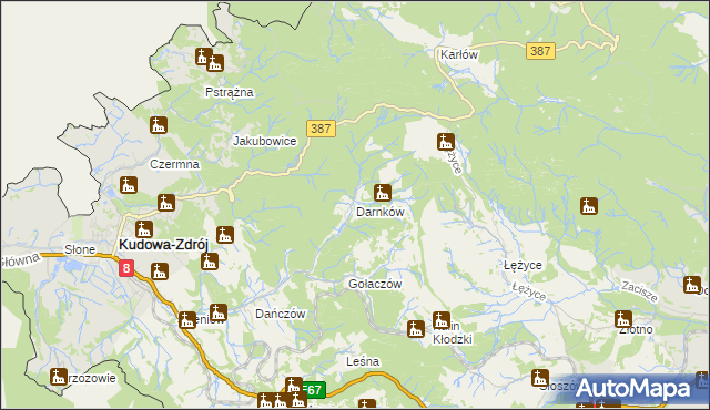 mapa Darnków, Darnków na mapie Targeo