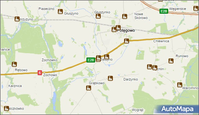 mapa Darżyno, Darżyno na mapie Targeo