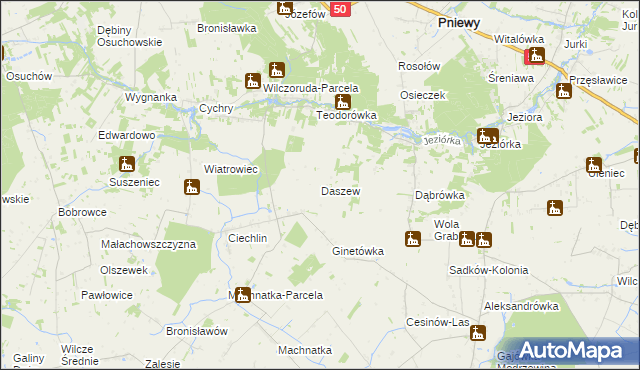 mapa Daszew, Daszew na mapie Targeo