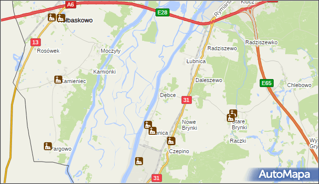 mapa Dębce, Dębce na mapie Targeo