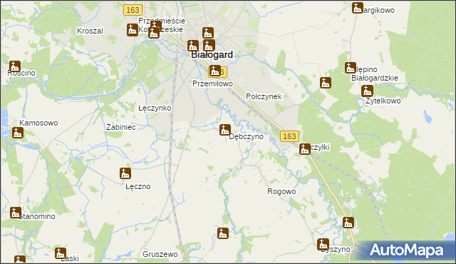 mapa Dębczyno, Dębczyno na mapie Targeo