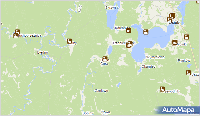 mapa Dębia Góra, Dębia Góra na mapie Targeo