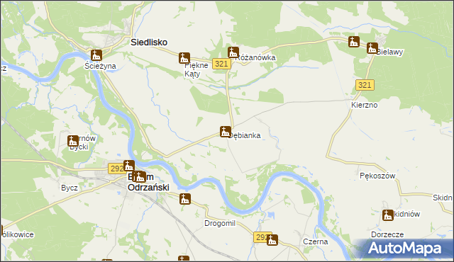 mapa Dębianka, Dębianka na mapie Targeo