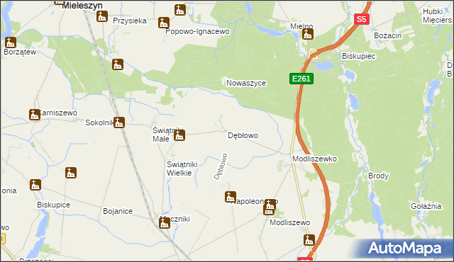 mapa Dębłowo, Dębłowo na mapie Targeo