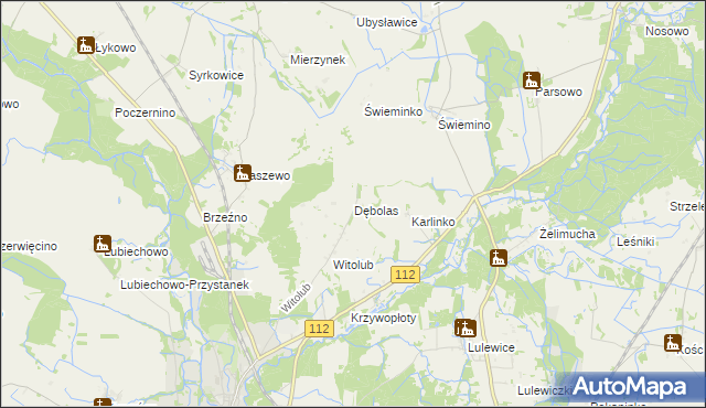 mapa Dębolas, Dębolas na mapie Targeo