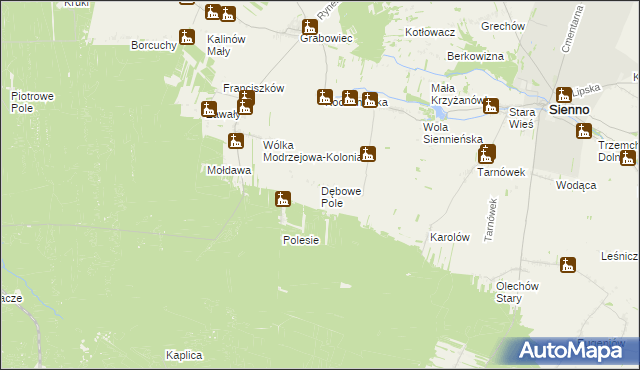 mapa Dębowe Pole, Dębowe Pole na mapie Targeo