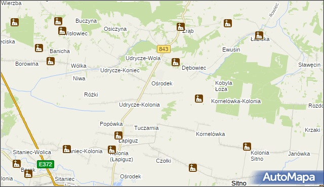 mapa Dębowiec-Kolonia, Dębowiec-Kolonia na mapie Targeo