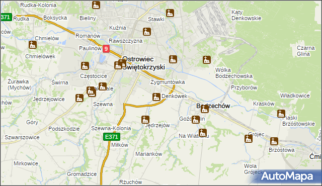 mapa Denkówek, Denkówek na mapie Targeo