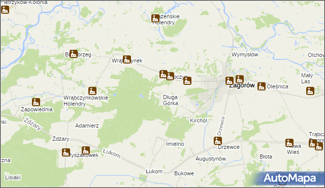 mapa Długa Górka, Długa Górka na mapie Targeo