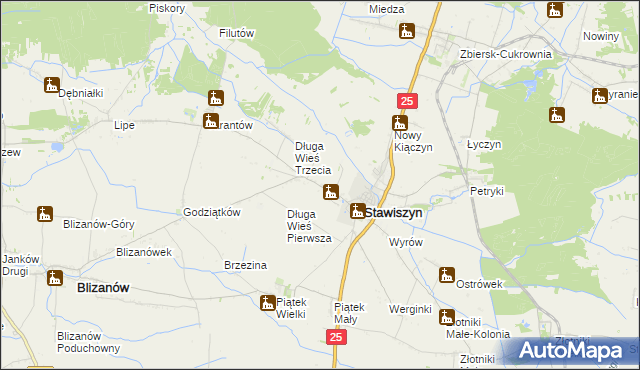 mapa Długa Wieś Druga, Długa Wieś Druga na mapie Targeo