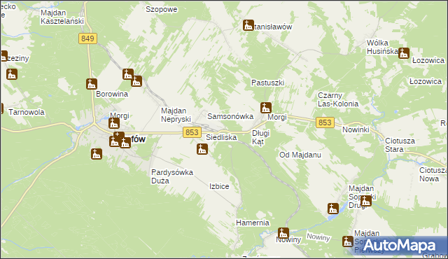 mapa Długi Kąt-Osada, Długi Kąt-Osada na mapie Targeo