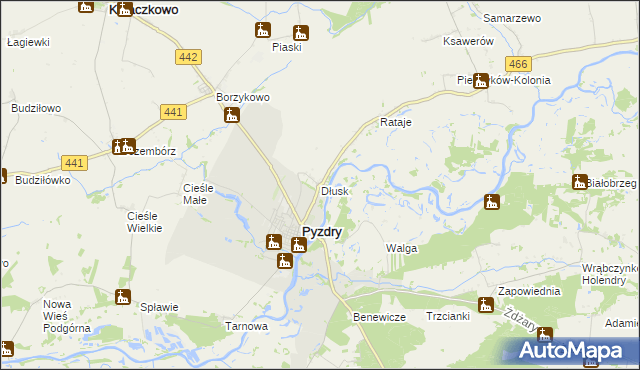 mapa Dłusk, Dłusk na mapie Targeo